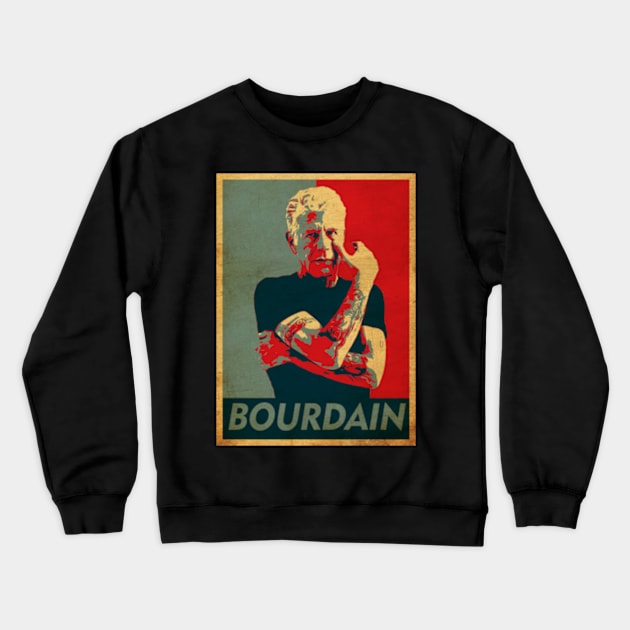 Anthony Bourdain Crewneck Sweatshirt by Teling Balak